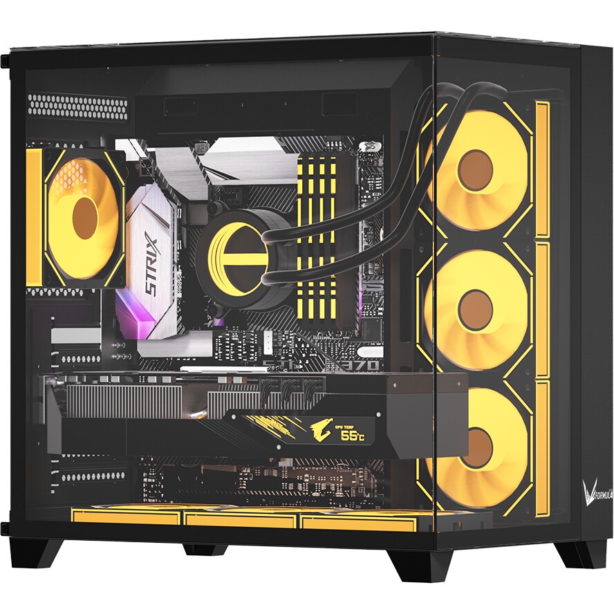Компьютерный корпус Aerocool / Formula Crystal Z9 FLOE черный без БП ATX 2xUSB3.0 audio bott PSU