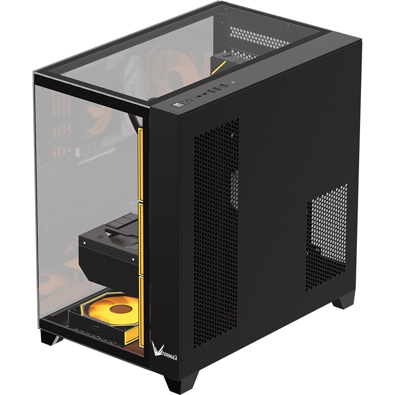 Компьютерный корпус Aerocool / Formula Crystal Z9 FLOE черный без БП ATX 2xUSB3.0 audio bott PSU
