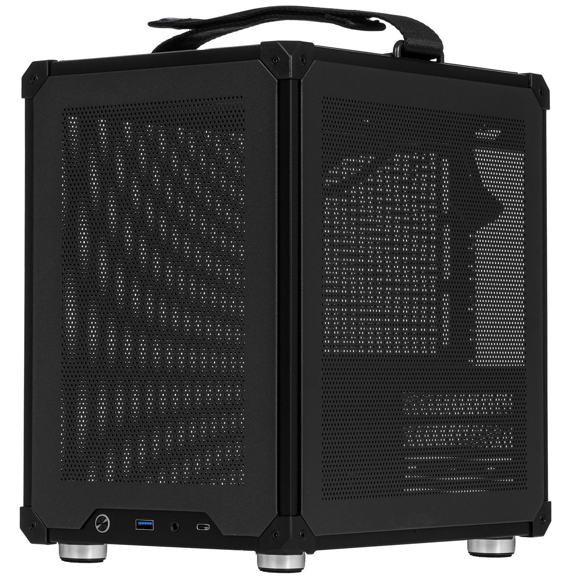 Компьютерный корпус JONSBO C6-ITX Black ITX без БП, боковая панель из закаленного стекла, mini-ITX,