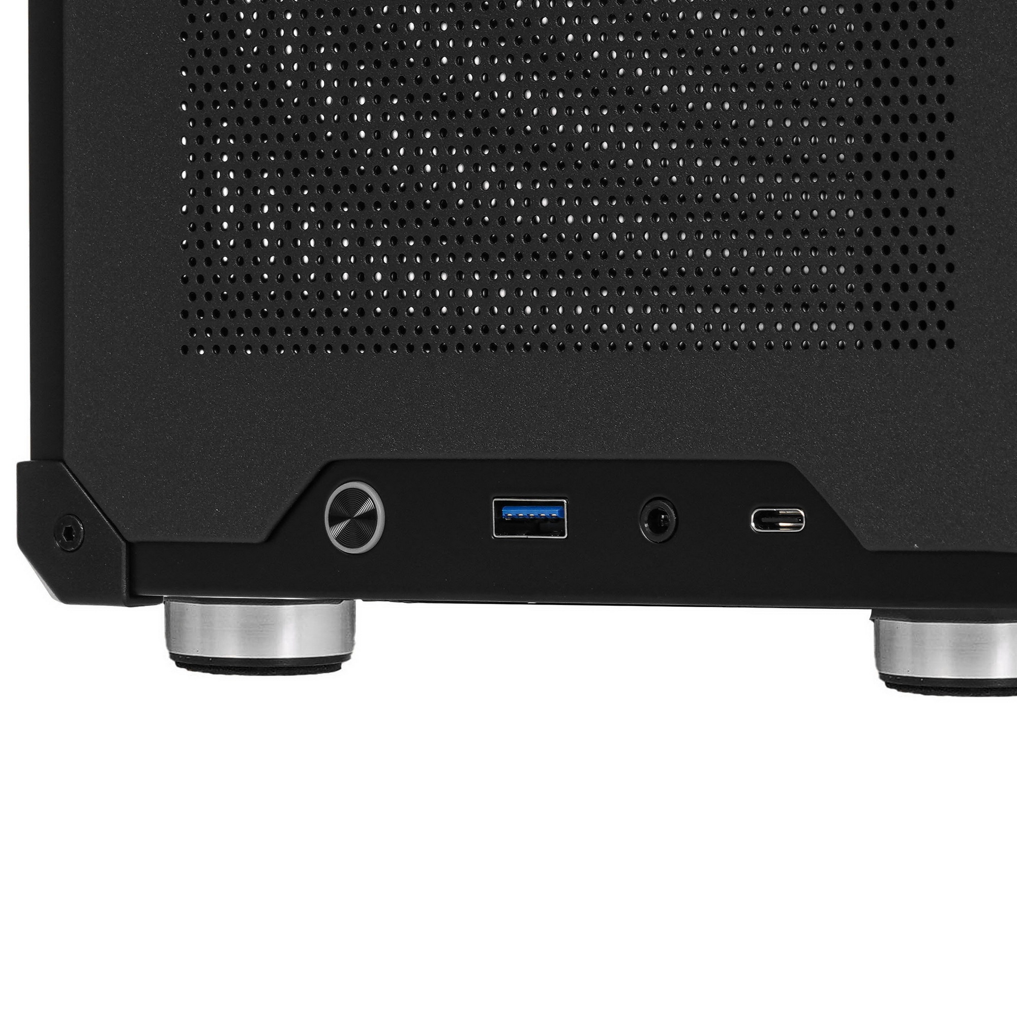 Компьютерный корпус JONSBO C6-ITX Black ITX без БП, боковая панель из закаленного стекла, mini-ITX,