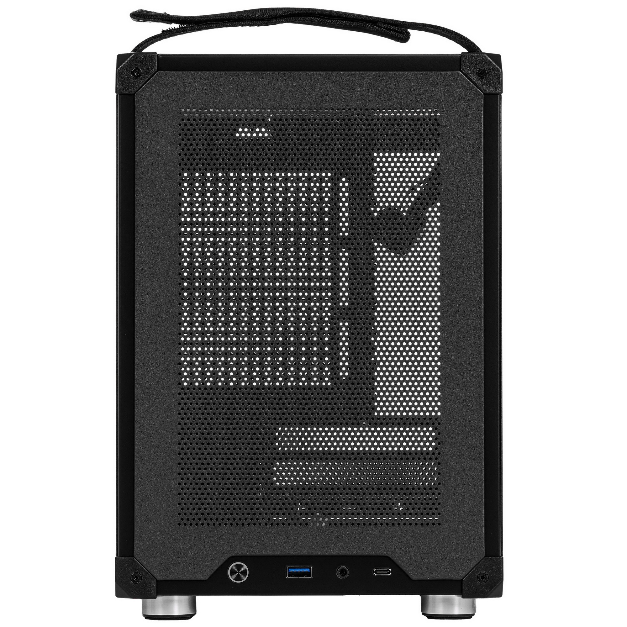 Компьютерный корпус JONSBO C6-ITX Black ITX без БП, боковая панель из закаленного стекла, mini-ITX,