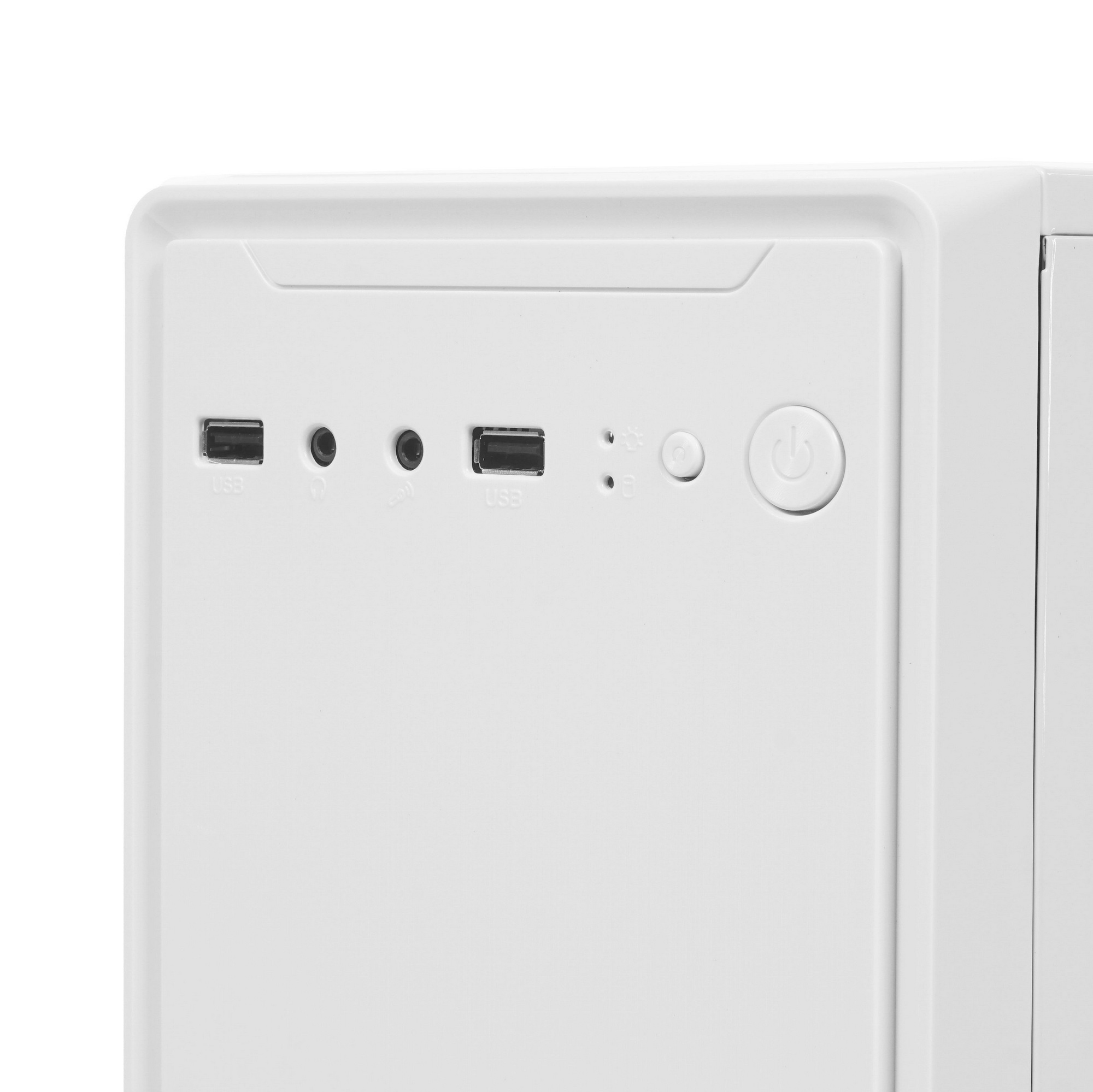 Компьютерный корпус MiniTower Ginzzu B185 White mATX,2xUSB2.0, белый,w/o PSU, w/o fan (Ginzzu B185)