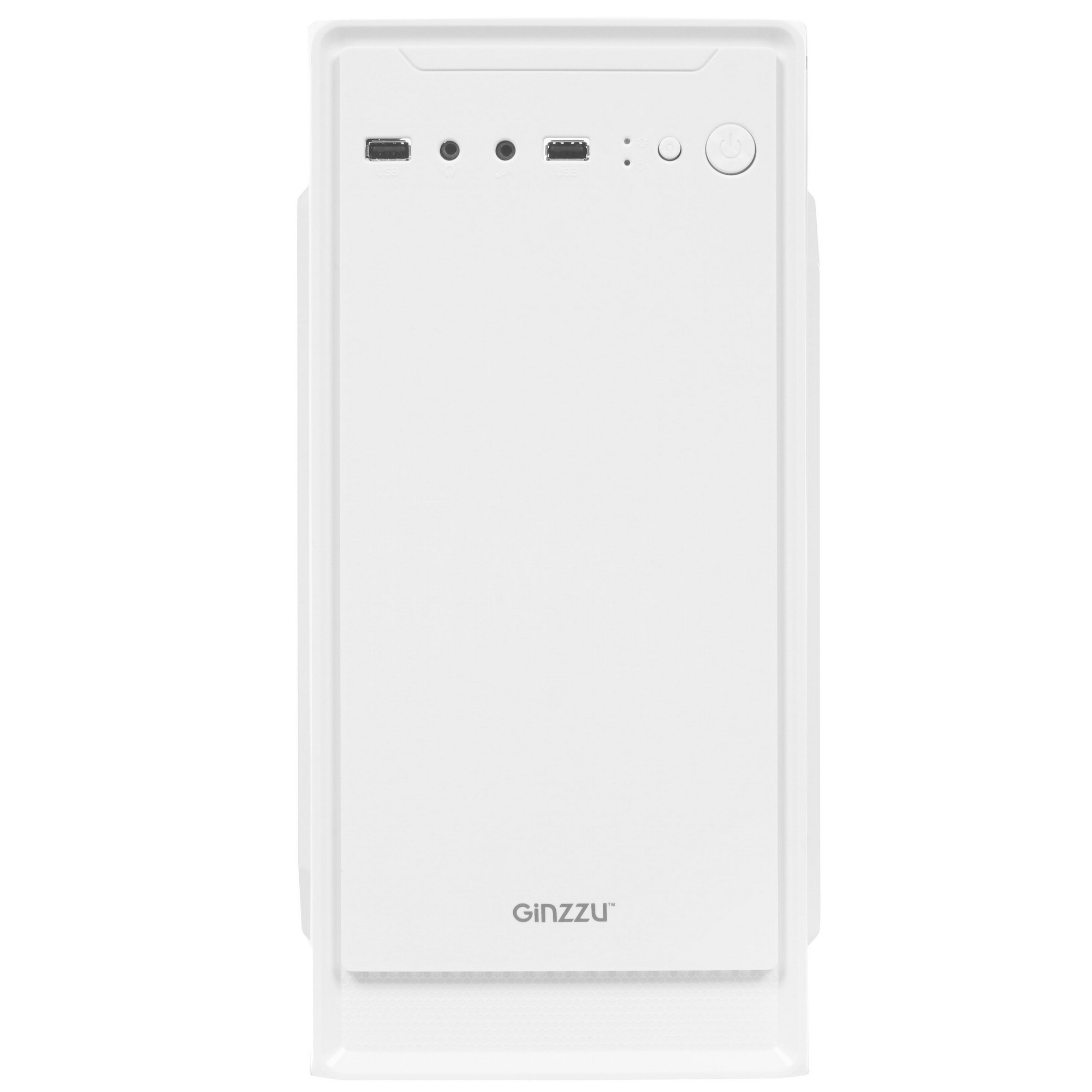 Компьютерный корпус MiniTower Ginzzu B185 White mATX,2xUSB2.0, белый,w/o PSU, w/o fan (Ginzzu B185)
