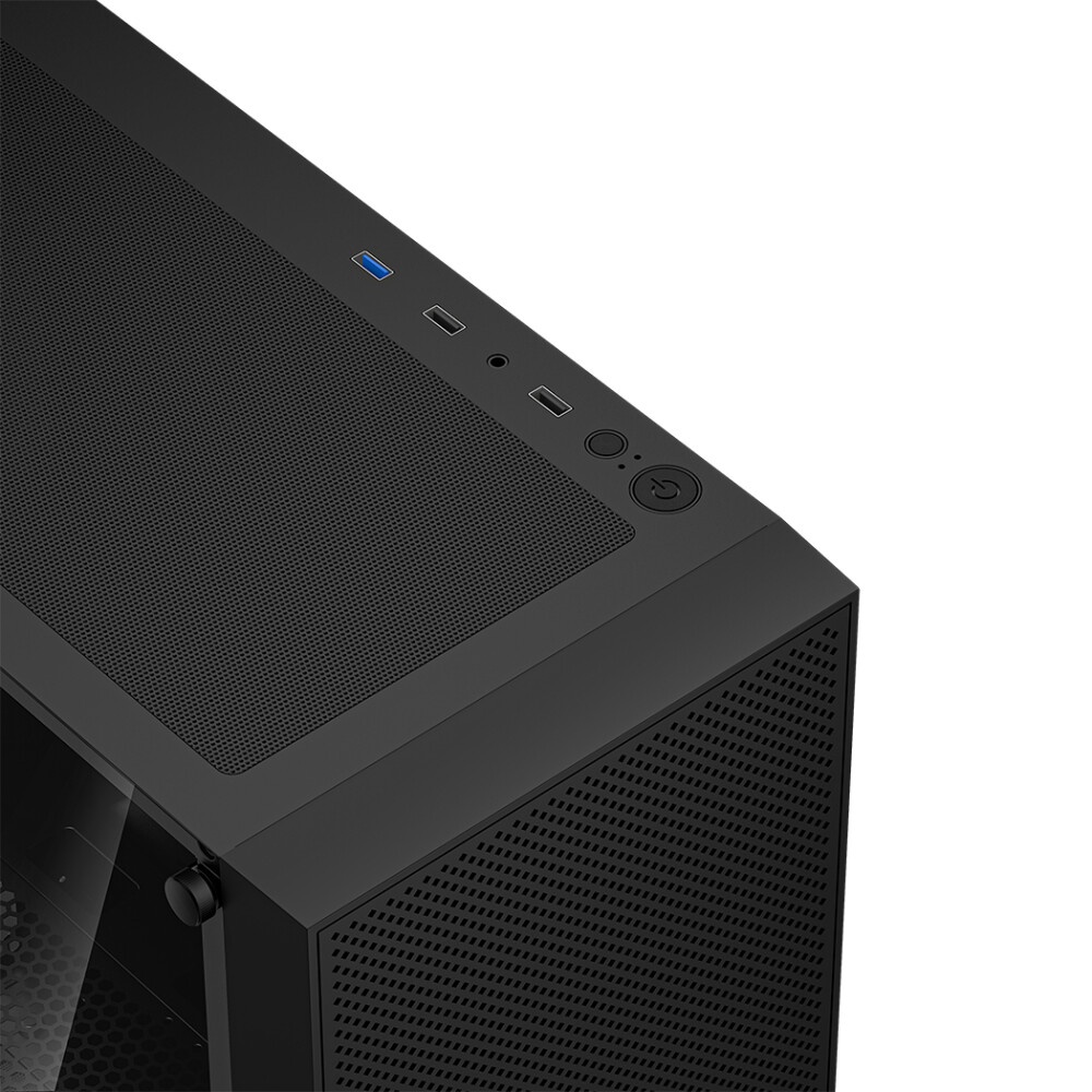 Корпус без блока питания PCCooler C3D310 BK, Mesh Mid Tower, Black, TG, 0.6 SPCC, no fans mATX, mITX