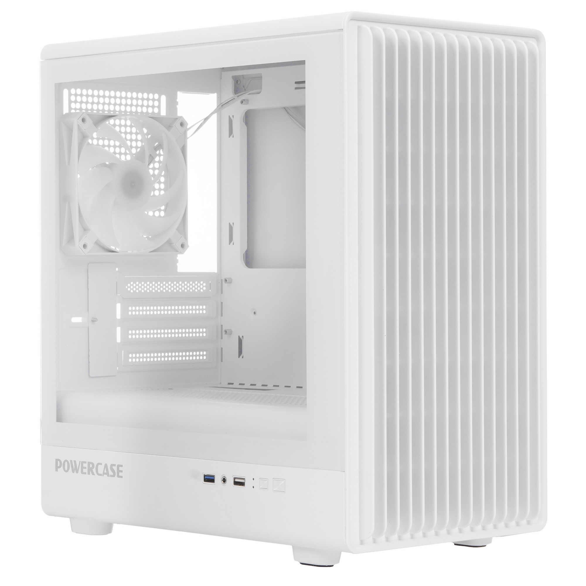Корпус Powercase Mistral Micro C4W ARGB, Tempered Glass, 4x 120mm ARGB PWM Fan, белый, mATX (CMMCW-A
