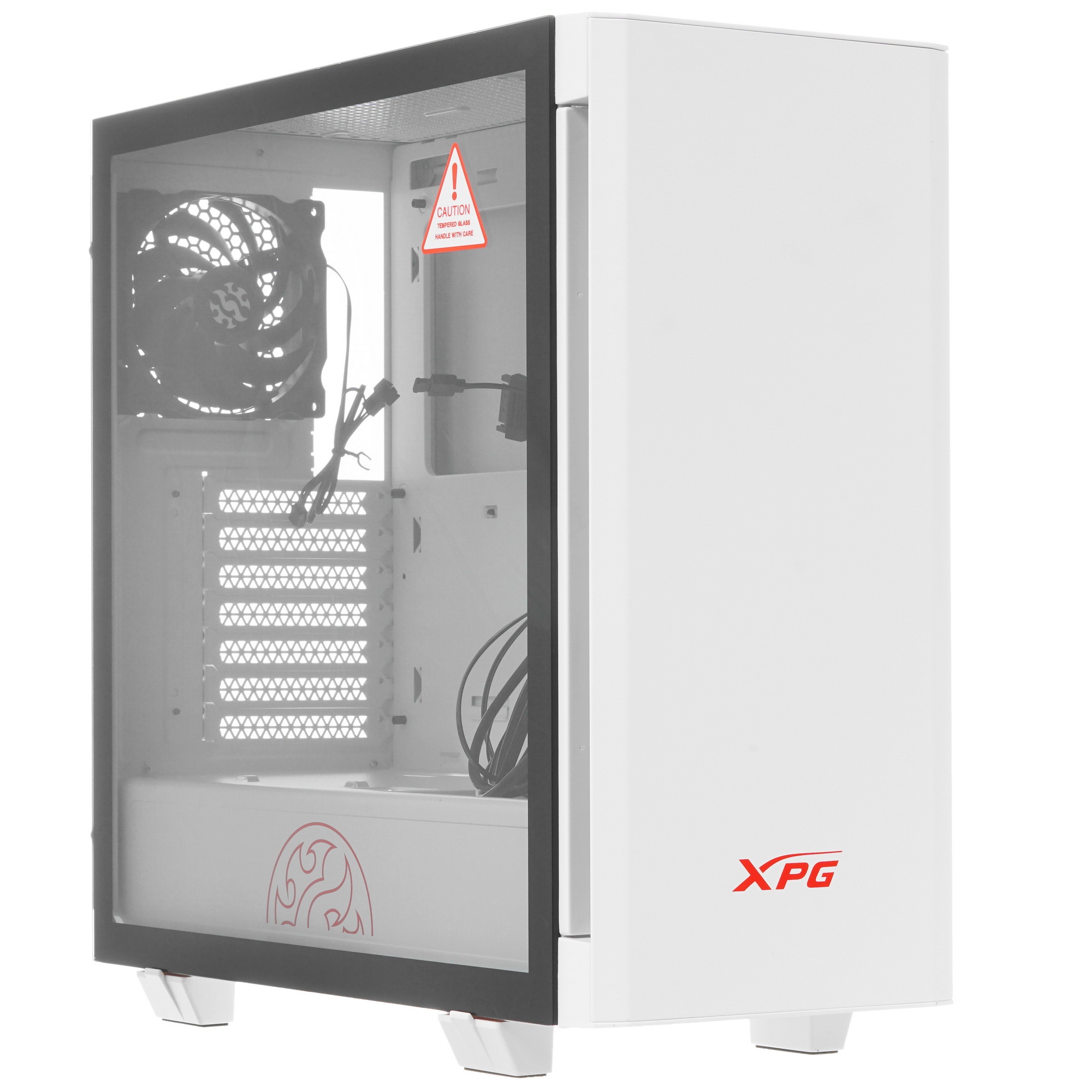 Компьютерный корпус XPG INVADER-WHITECOLOR BOXWORLDWIDE (ATX, подсветка ARGB, 2  вентилятора 120мм,