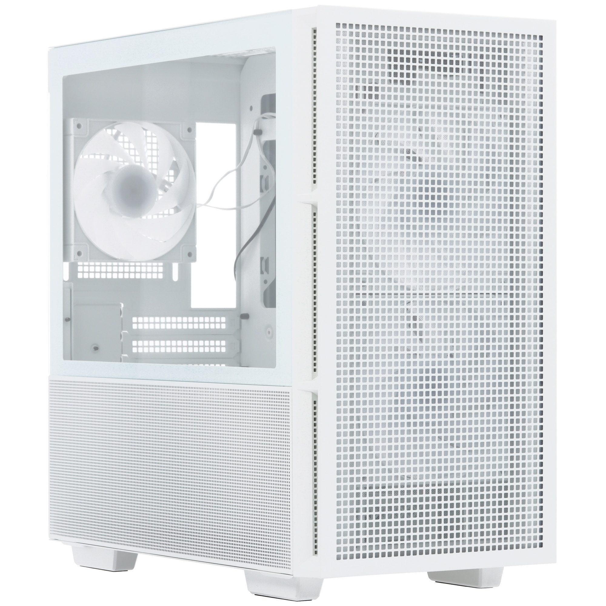 Компьютерный корпус Deepcool CH360 WH без БП, боковое окно (закаленное стекло), 2x140мм ARGB LED вен