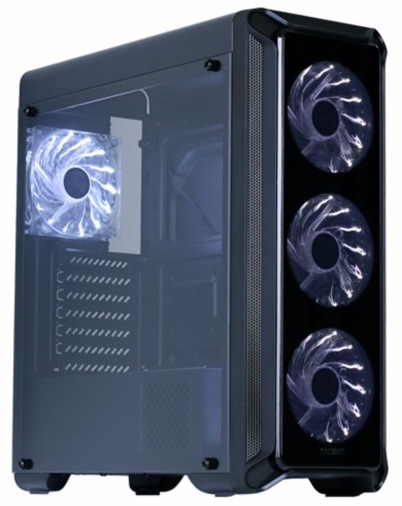 Компьютерный корпус Zalman i3 edge черный без БП ATX 3x120mm 2xUSB2.0 1xUSB3.0 audio bott PSU