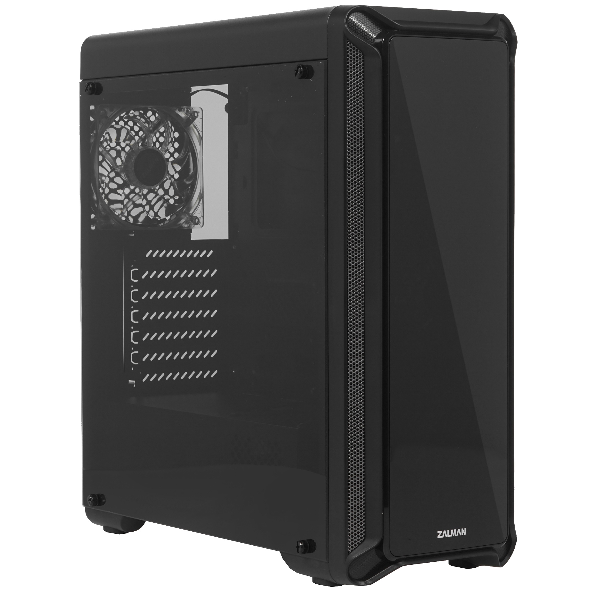 Компьютерный корпус Zalman i3 edge черный без БП ATX 3x120mm 2xUSB2.0 1xUSB3.0 audio bott PSU
