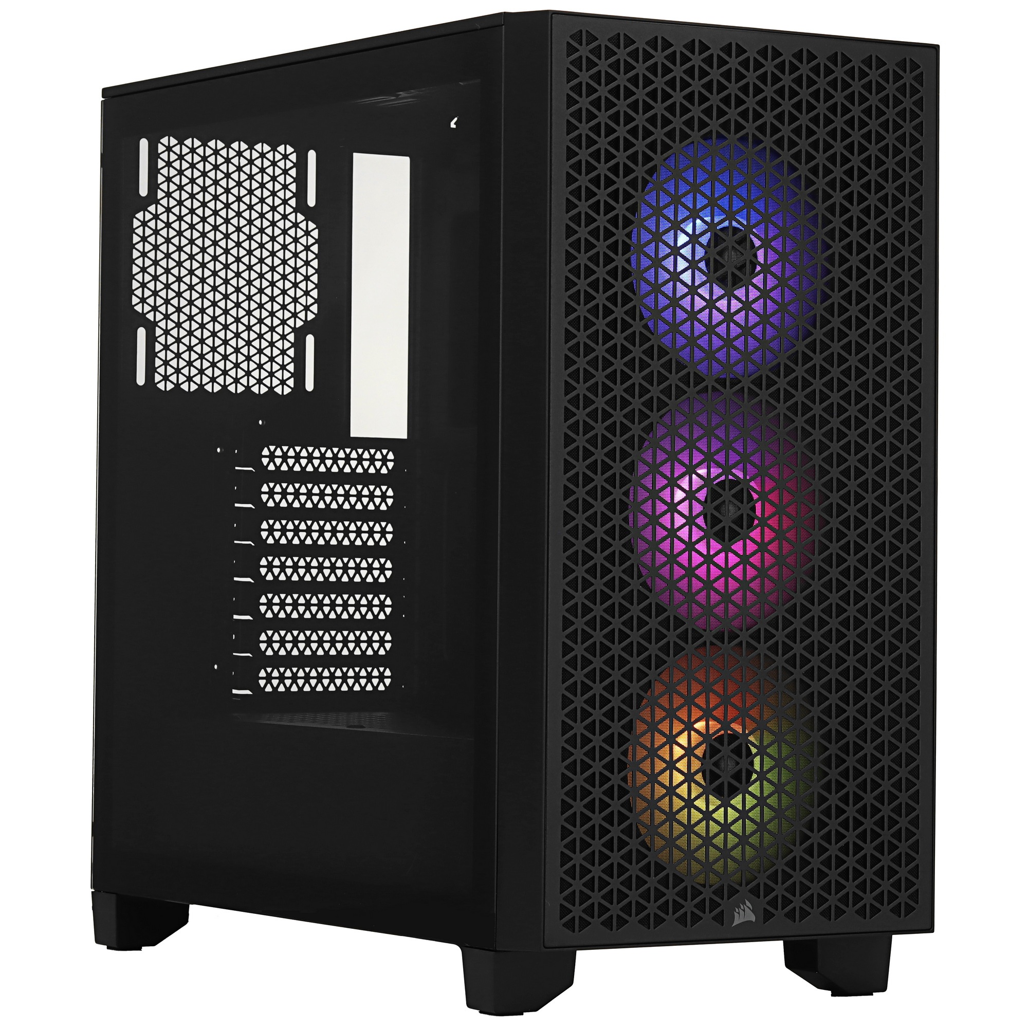 Корпус без блока питания Corsair 3000D RGB Airflow, Midi-Tower, TG, 3x120mm RGB, 2xUSB-A 3.2, E-ATX,
