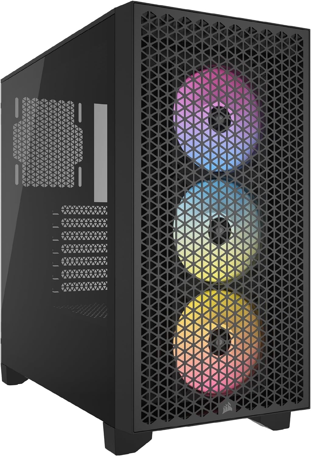 Корпус без блока питания Corsair 3000D RGB Airflow, Midi-Tower, TG, 3x120mm RGB, 2xUSB-A 3.2, E-ATX,