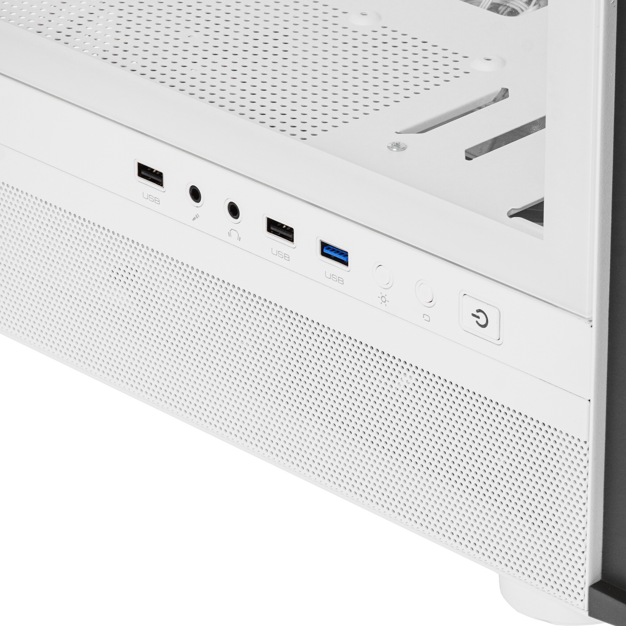 Компьютерный корпус PcCooler ME200 MESH WH белый-черный без БП ATX 3x120mm 2xUSB3.0 audio bott PSU