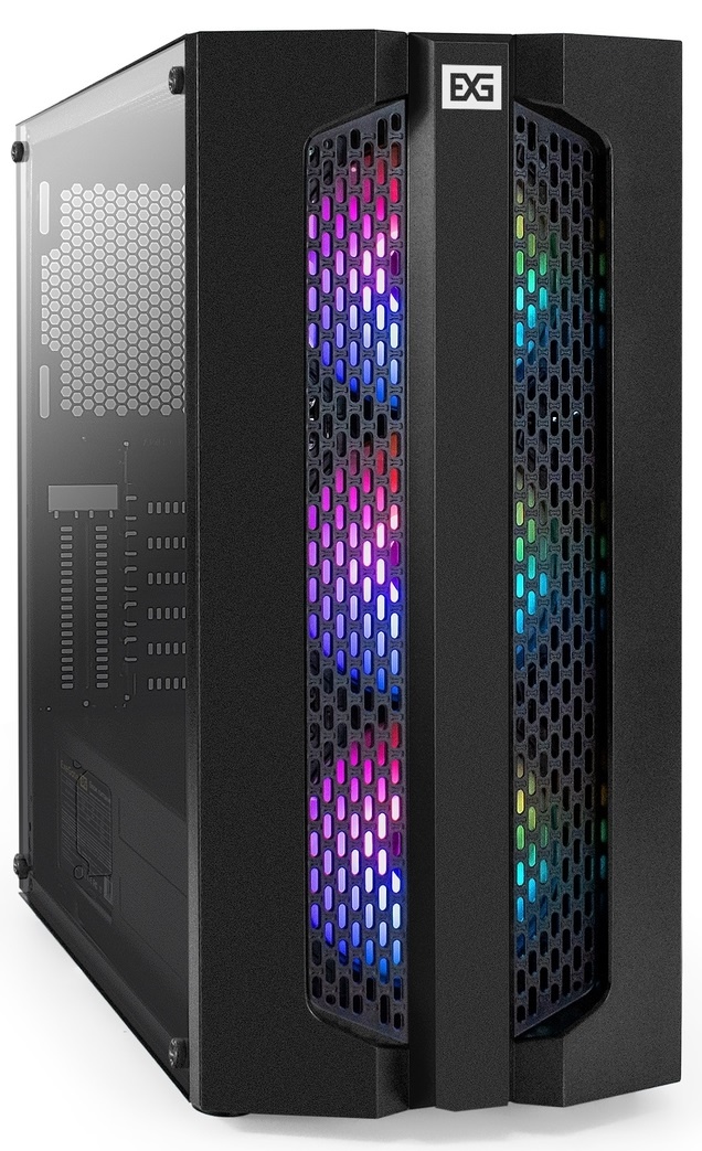 Компьютерный корпус Miditower ExeGate EVO-9205-NPX600 (ATX, БП 600NPX с вент. 12 см, с окном, 1*USB+