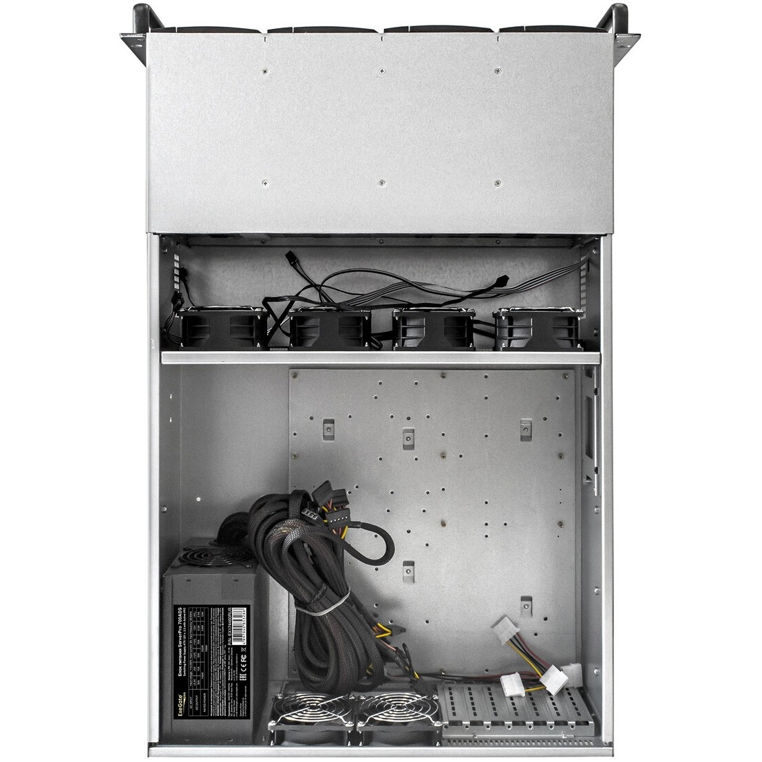 Серверный корпус ExeGate Pro EX293271RUS 4U660-HS24 RM 19", высота 4U, глубина 660, БП 1200RADS, 24