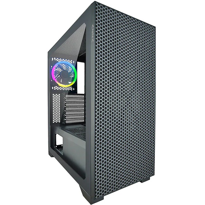 Корпус Azza Celesta F черный без БП ATX 5x120mm 5x140mm 2xUSB2.0 1xUSB3.0 audio bott PSU