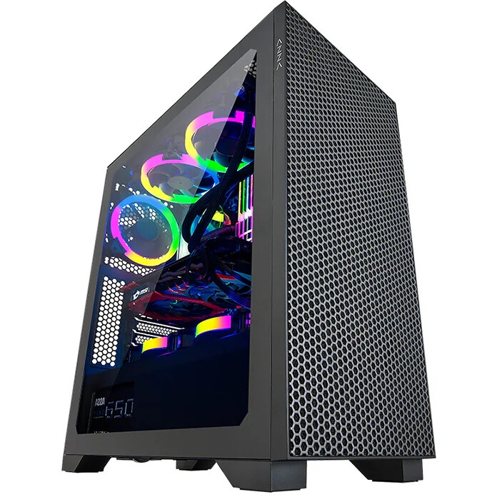 Корпус Azza Celesta F черный без БП ATX 5x120mm 5x140mm 2xUSB2.0 1xUSB3.0 audio bott PSU