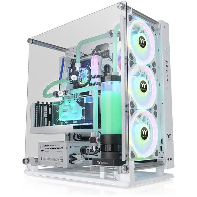 Компьютерный корпус Thermaltake Core P3 TG PRO белый без БП ATX 3x120mm 3x140mm 2xUSB2.0 2xUSB3.0 au