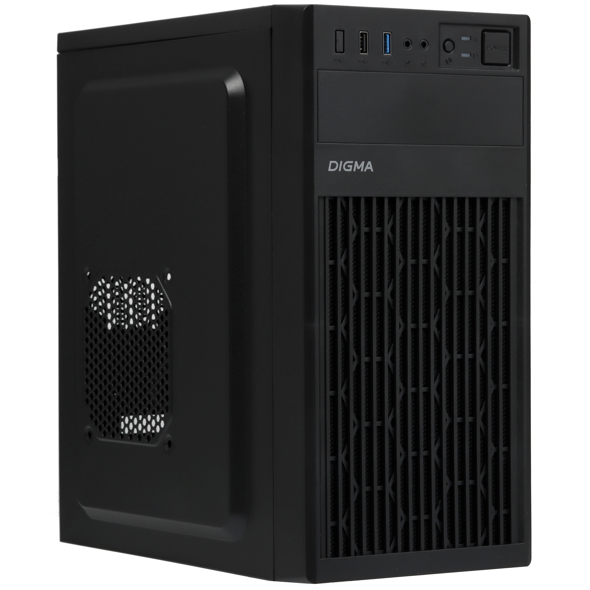 Компьютерный корпус Digma DCC-MN302 черный без БП mATX 1x80mm 2x120mm 1xUSB2.0 1xUSB3.0 audio