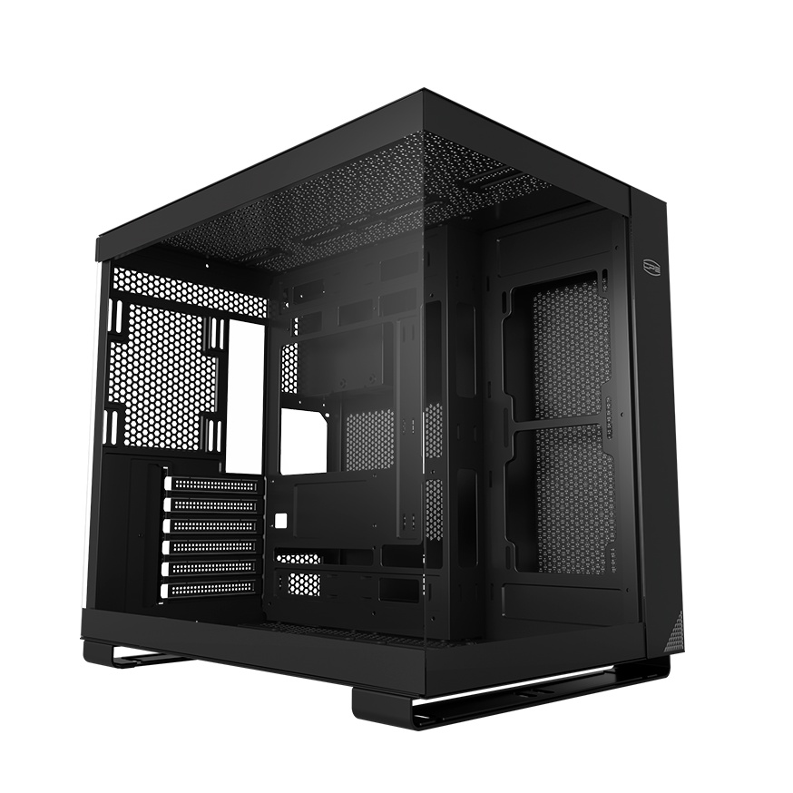 Корпус без блока питания PCCOOLER C3 T500 BK, Panoramic Mid Tower, Black, TG, 0.7 SPCC, no fans ATX,