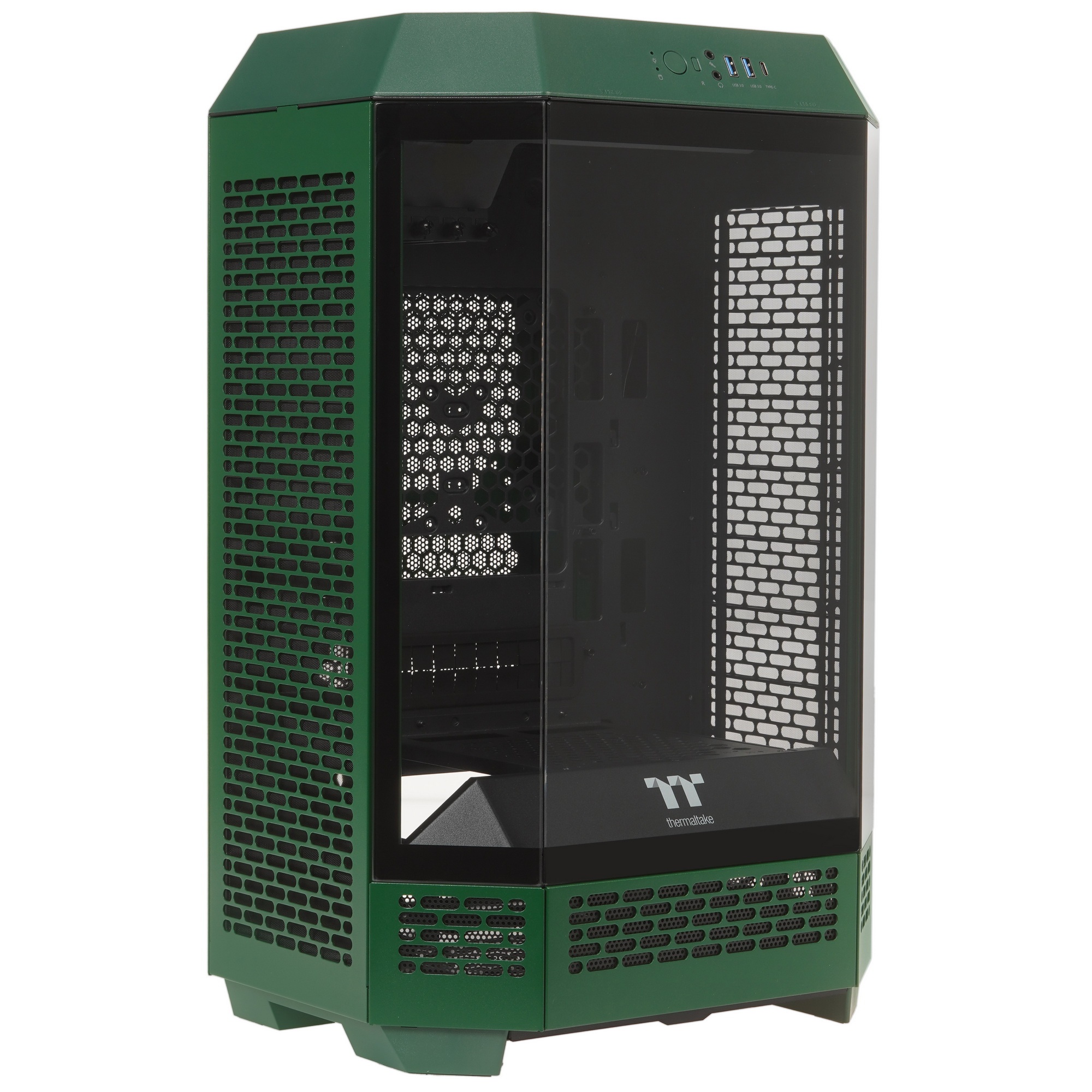 Компьютерный корпус Thermaltake The Tower 300 Racing Green зеленый без БП miniITX 8x120mm 6x140mm 2x