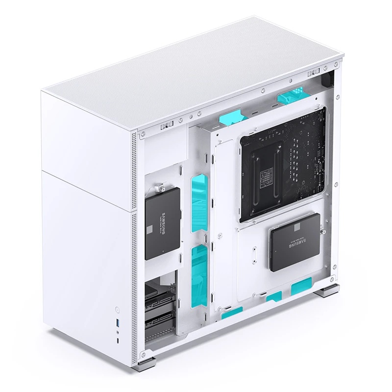 Корпус без блока питания Case JONSBO D41 STD, Midi-Tower, TG, no fan, 1xUSB-A 3.2 + 1xUSB-C 3.2, ATX