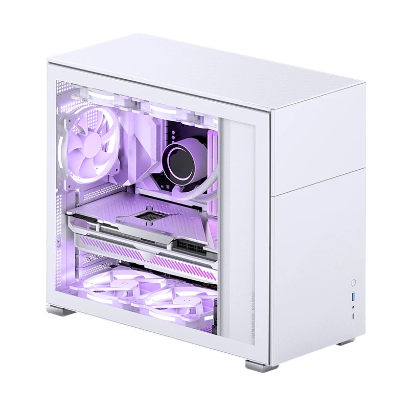 Корпус без блока питания Case JONSBO D41 STD, Midi-Tower, TG, no fan, 1xUSB-A 3.2 + 1xUSB-C 3.2, ATX