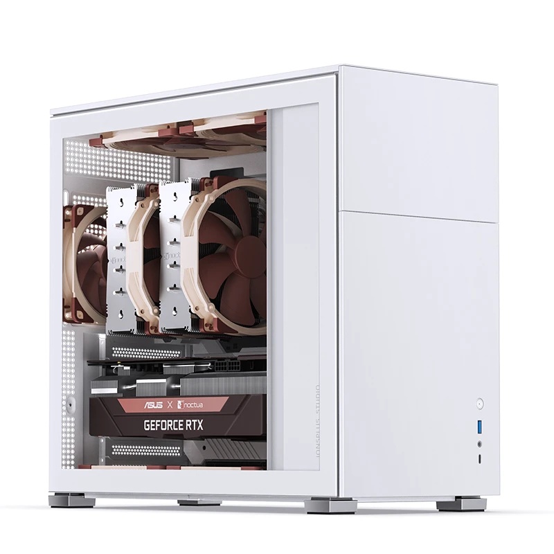 Корпус без блока питания Case JONSBO D41 STD, Midi-Tower, TG, no fan, 1xUSB-A 3.2 + 1xUSB-C 3.2, ATX