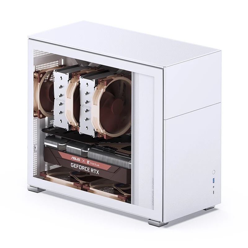 Корпус без блока питания Case JONSBO D41 STD, Midi-Tower, TG, no fan, 1xUSB-A 3.2 + 1xUSB-C 3.2, ATX