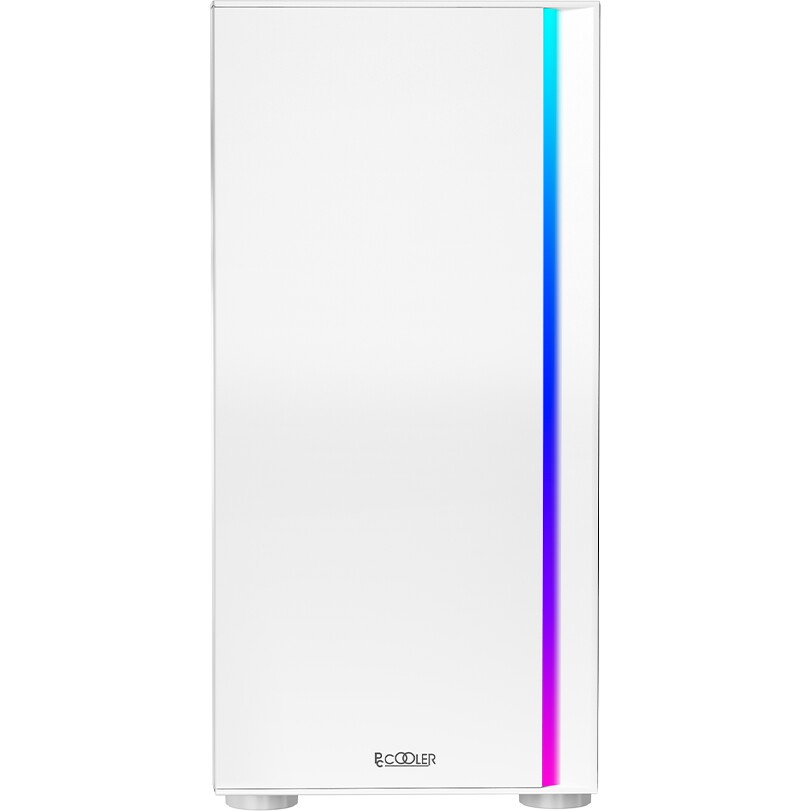 Корпус без блока питания PCCooler LM300 ARGB WH, Tempered Glass Mid Tower, белый, ABS, TG, SPCC, 1x1