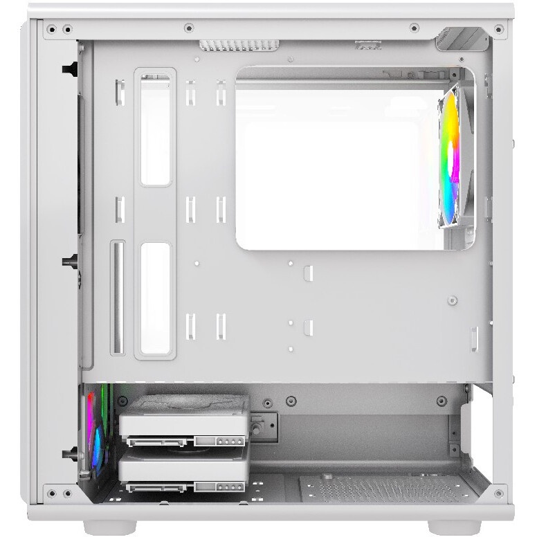 Корпус без блока питания PCCooler LM300 ARGB WH, Tempered Glass Mid Tower, белый, ABS, TG, SPCC, 1x1