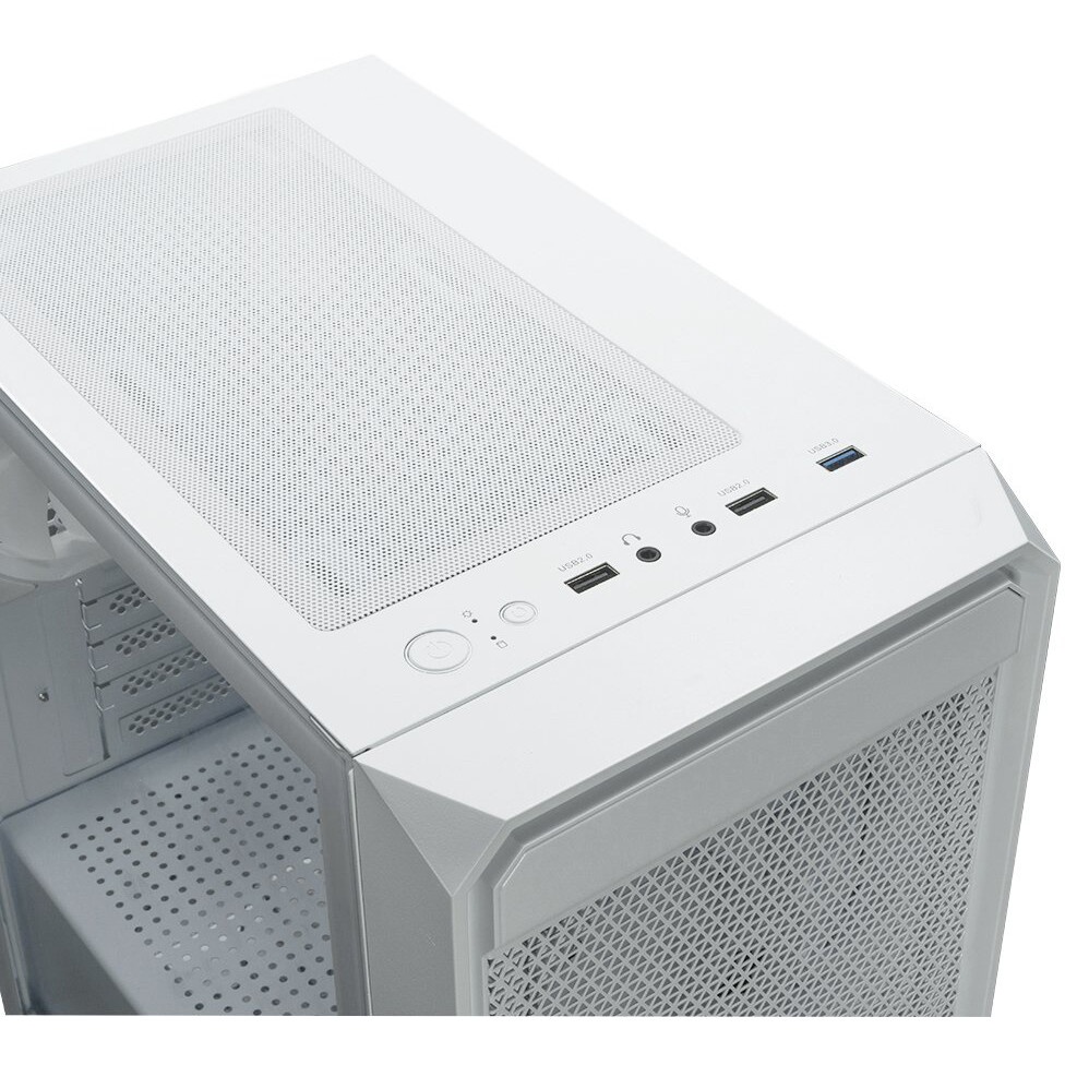 Корпус без блока питания PCCooler LM300 ARGB WH, Tempered Glass Mid Tower, белый, ABS, TG, SPCC, 1x1