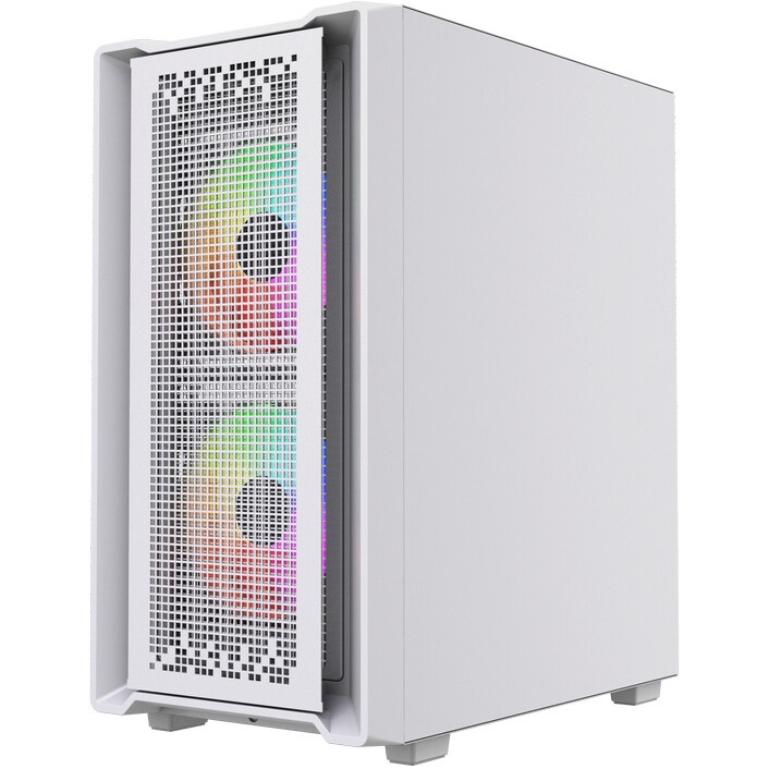Корпус без блока питания PCCooler LM300 ARGB WH, Tempered Glass Mid Tower, белый, ABS, TG, SPCC, 1x1