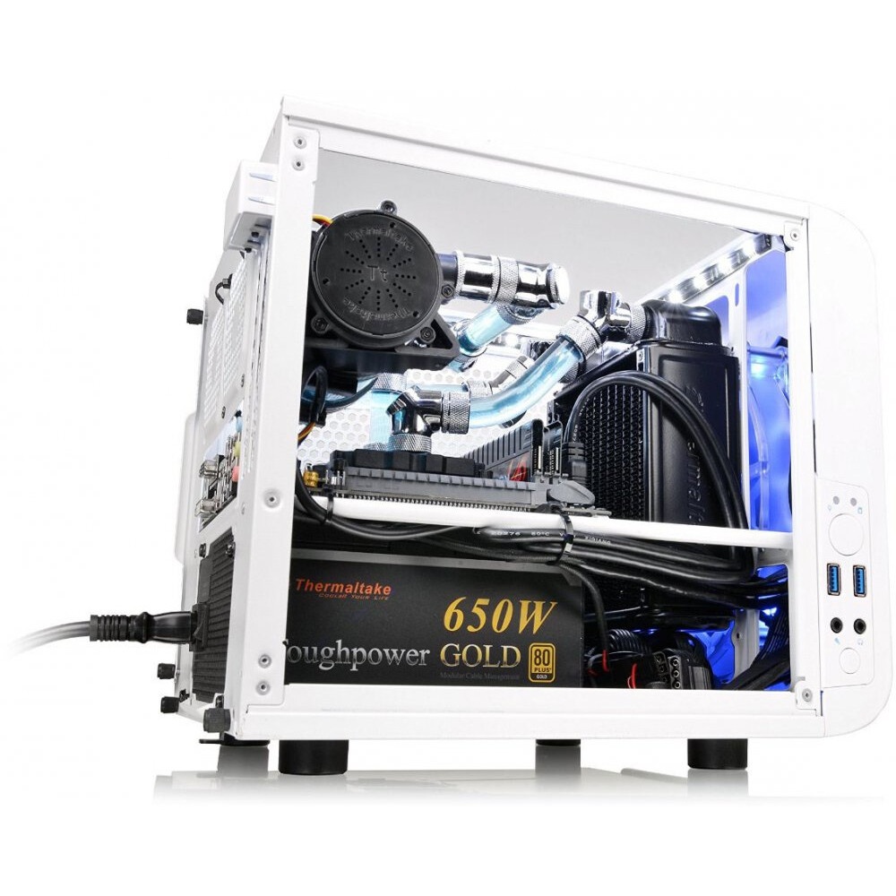 Корпус Thermaltake Core V1 White w/o PSU,CA-1B8-00S6WN-01