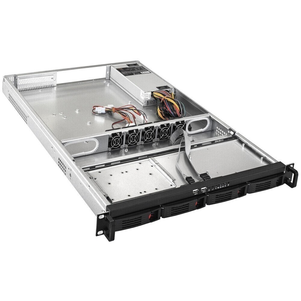 Серверный корпус ExeGate Pro EX288492RUS 1U660-HS04 RM 19", высота 1U, глубина 660, БП 1U-700ADS, 4