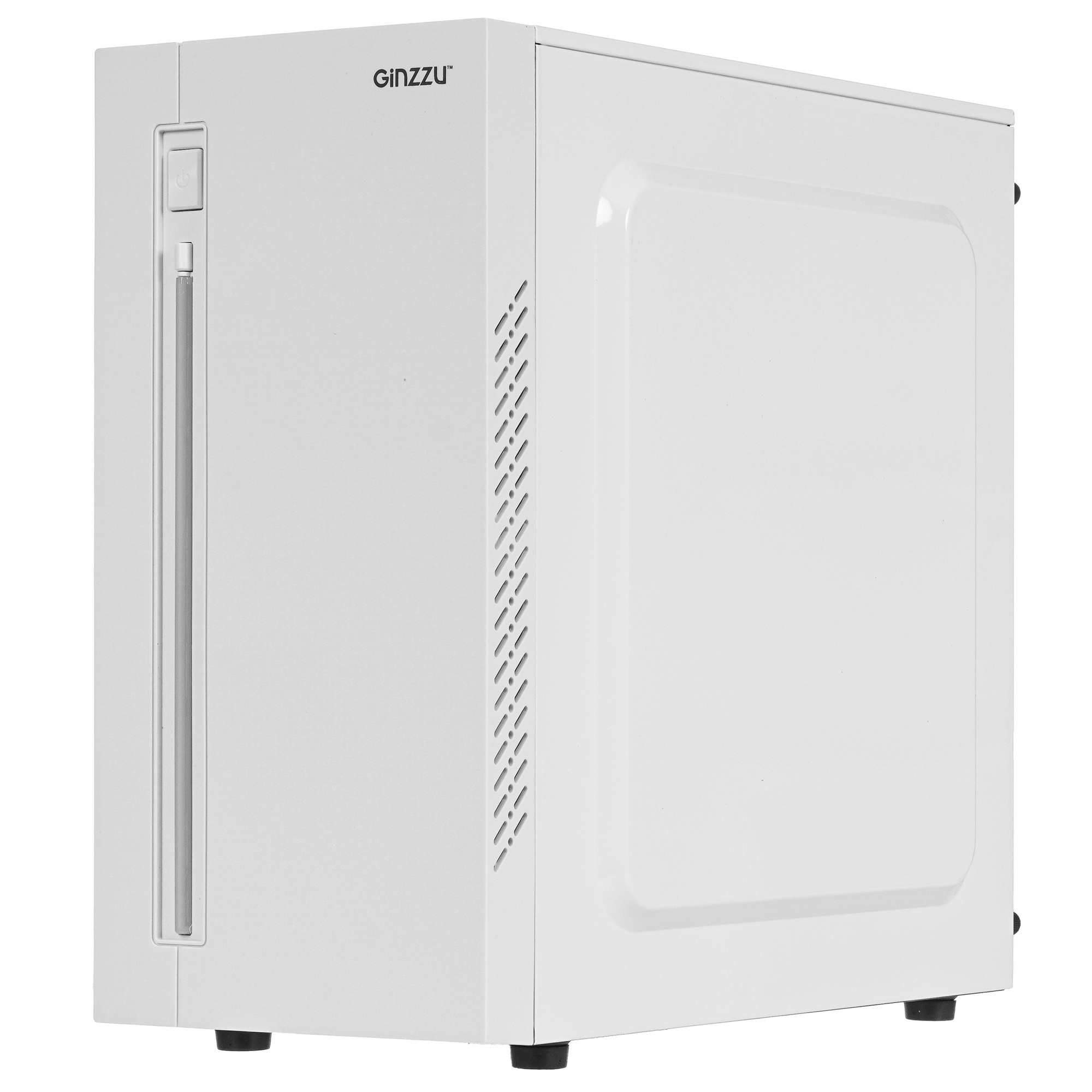 Компьютерный корпус  Ginzzu D390 2*USB 2.0,AU White Window