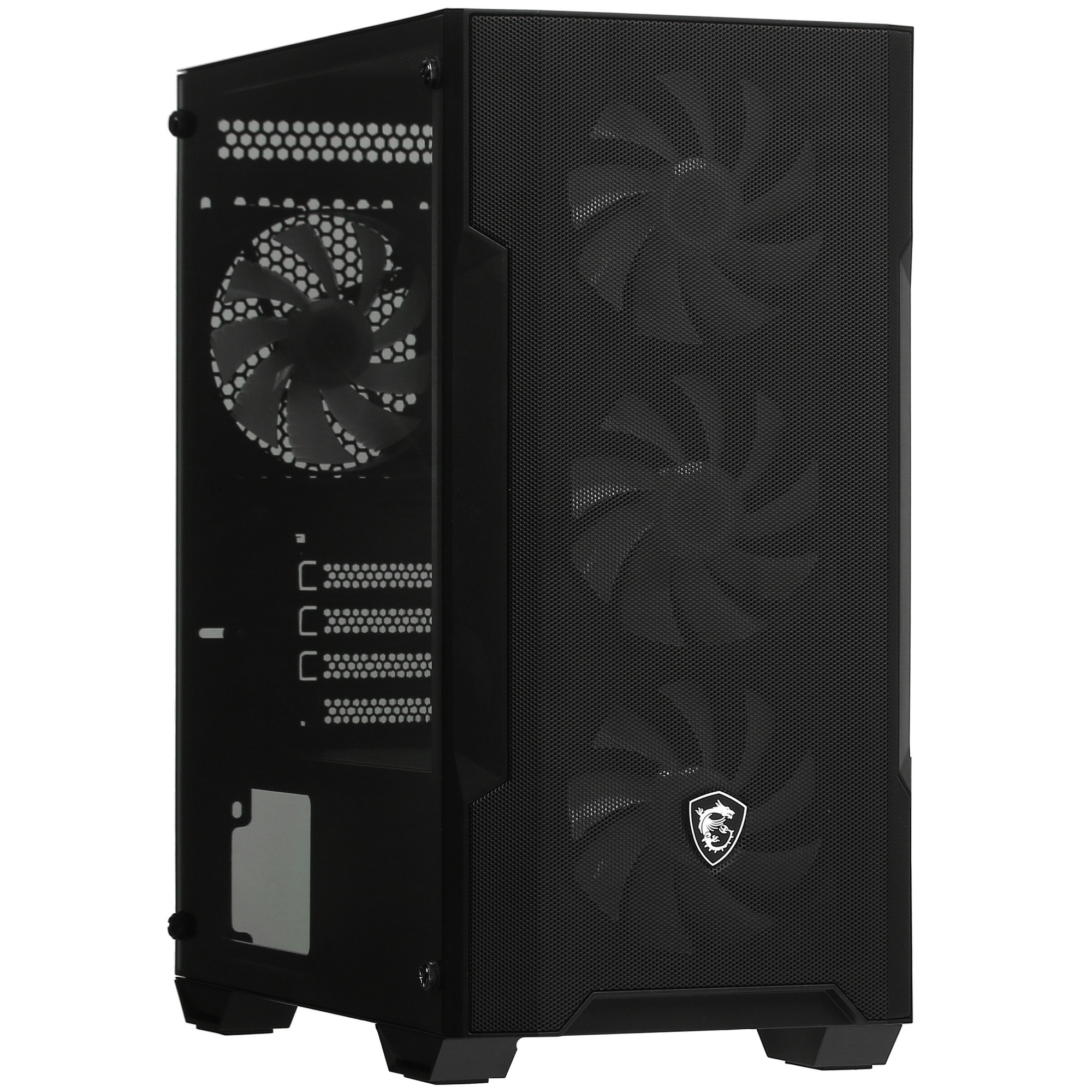 Компьютерный корпус MSI MAG FORGE M100A, MATX, BLACK, WINDOW, 2x3.5", Compatible with 2.5" (Max up t