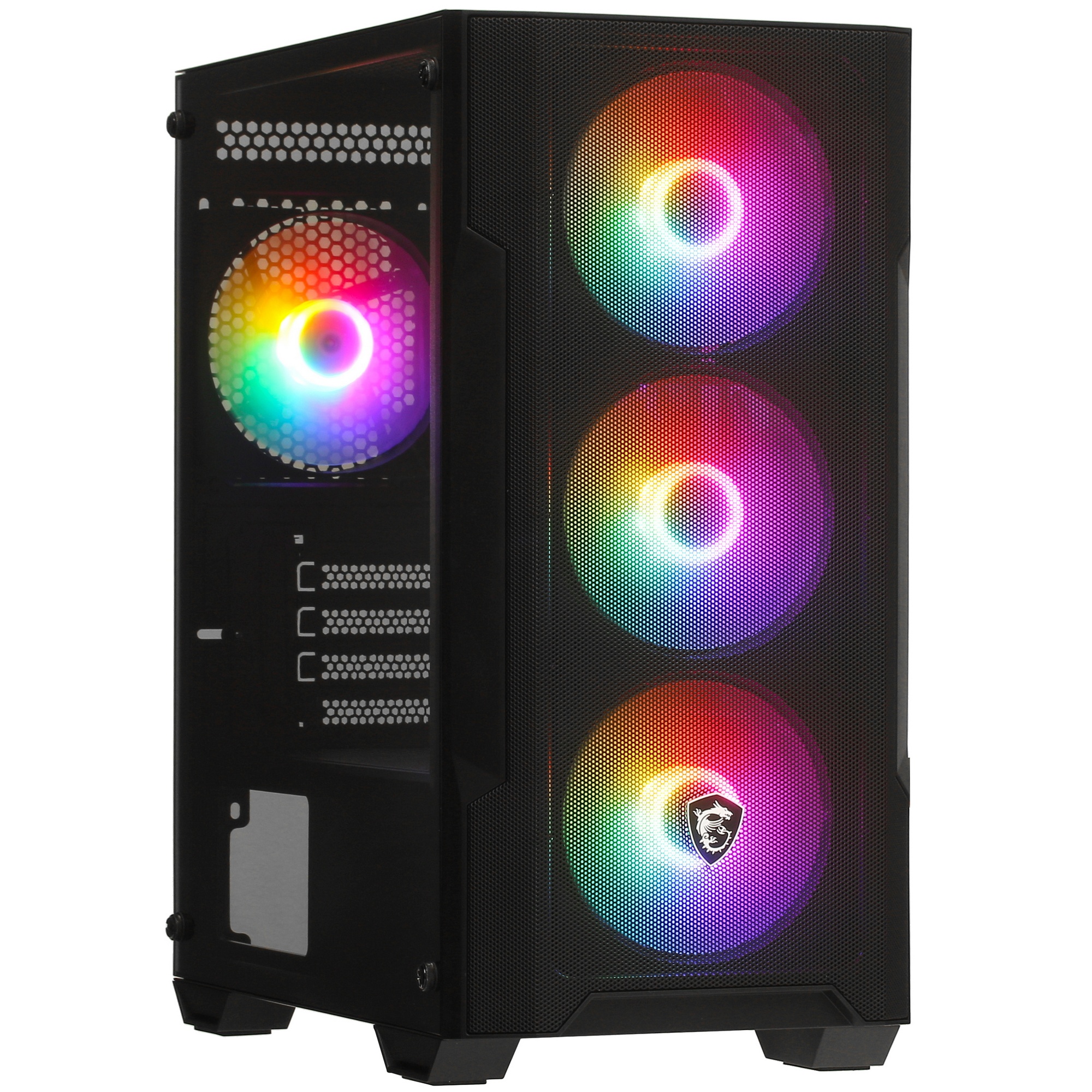 Компьютерный корпус MSI MAG FORGE M100A, MATX, BLACK, WINDOW, 2x3.5", Compatible with 2.5" (Max up t