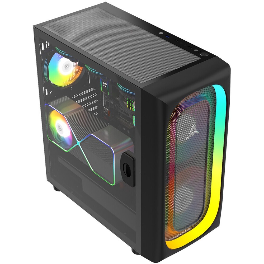 Корпус ALSEYE Warrior-B Mini-ITX/Micro ATX/ATX, USB2.0*2+HD Audio+USB3.0*1, ";H.D.D.(3.5";)*2pcs+S.S