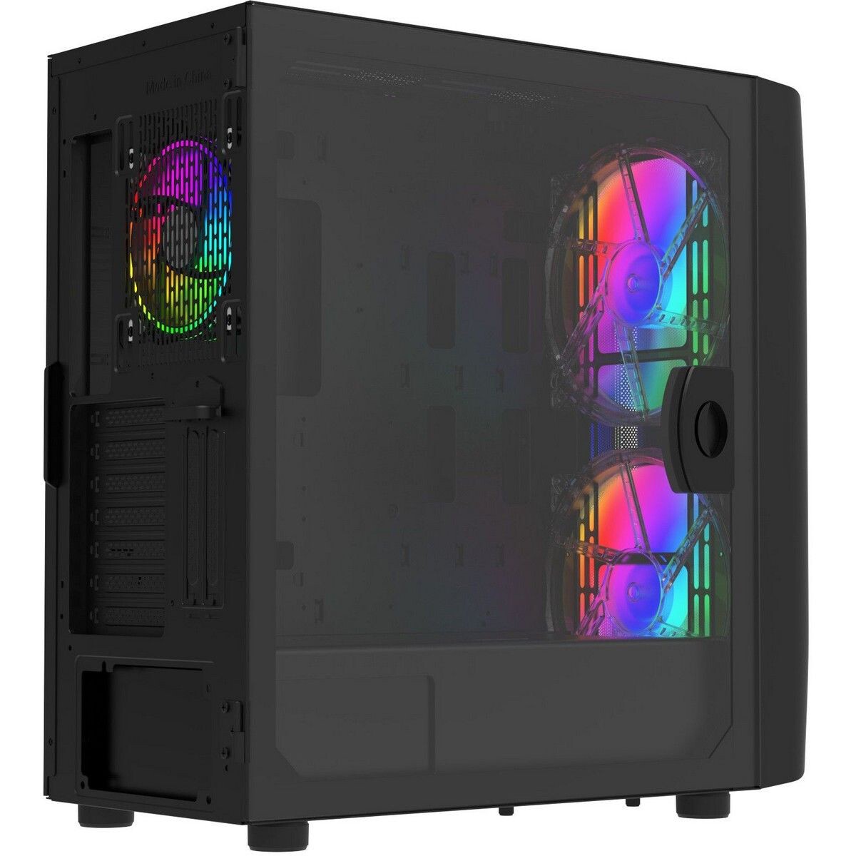 Корпус ALSEYE Warrior-B Mini-ITX/Micro ATX/ATX, USB2.0*2+HD Audio+USB3.0*1, ";H.D.D.(3.5";)*2pcs+S.S