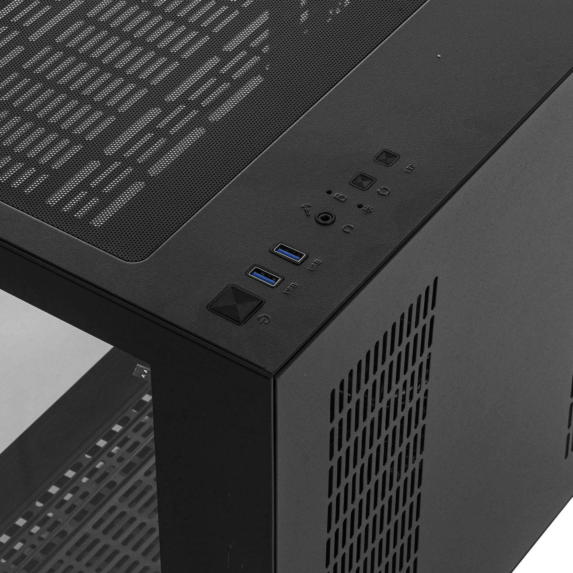 Компьютерный корпус 1STPLAYER MEGAVIEW MV6-T Black / mATX / MV6-TP-BK
