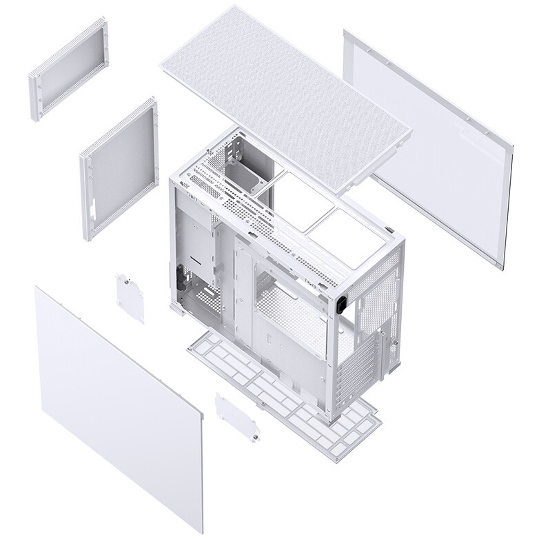 Корпус без блока питания JONSBO TK-1, Mini-Tower, TG, no fan, 1xUSB-A 3.2 + 1xUSB-C 3.2, mATX, mITX