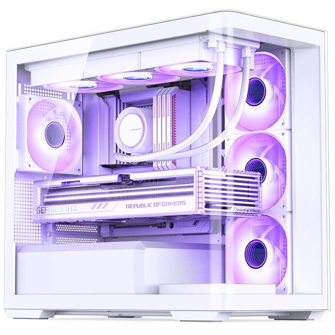 Корпус без блока питания JONSBO TK-1, Mini-Tower, TG, no fan, 1xUSB-A 3.2 + 1xUSB-C 3.2, mATX, mITX