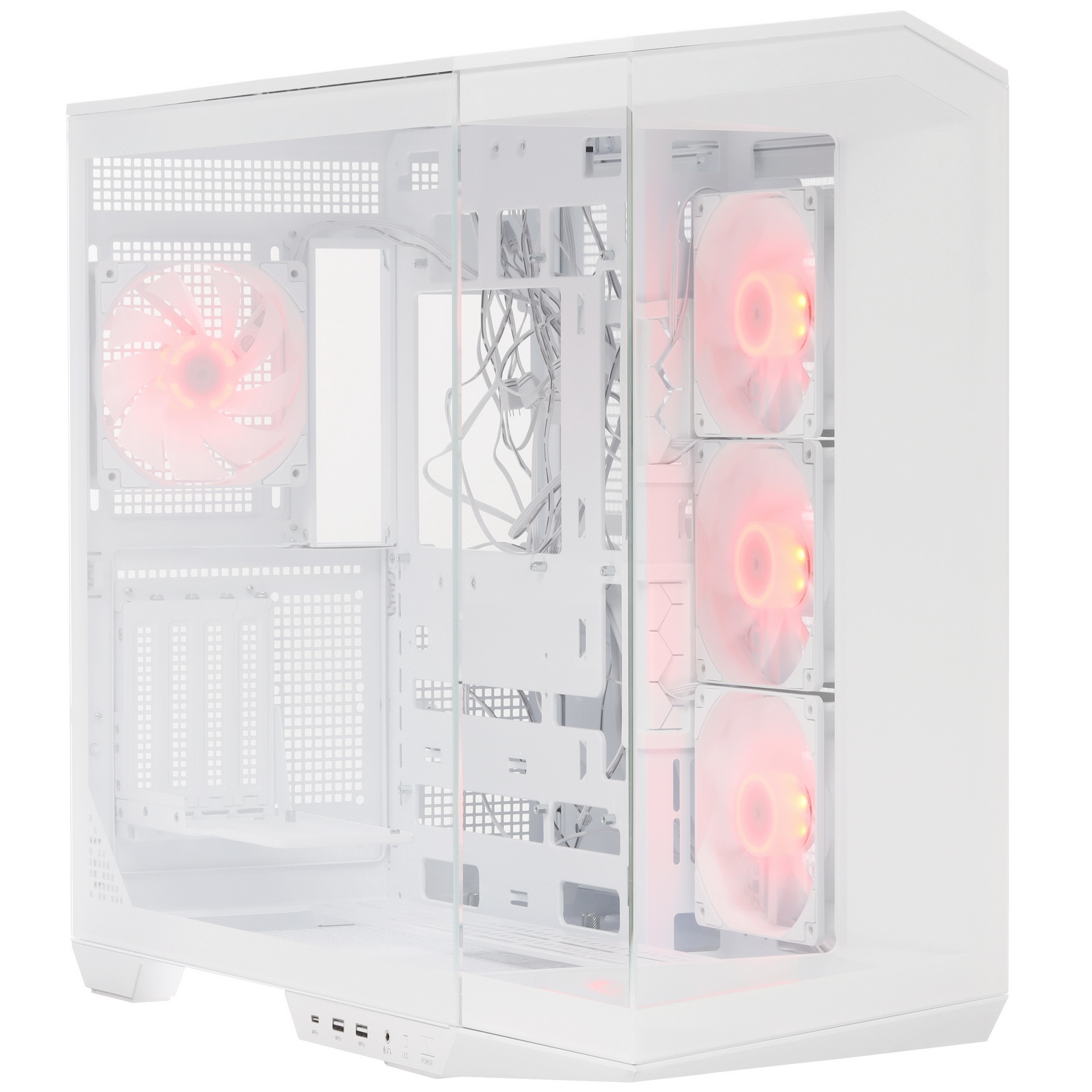 Корпус MSI MAG Pano 100R PZ WHITE , Mid Tower, ATX, 2xUSB 3.2 Gen 1, 1xUSB 3.2 Gen2 Type-C, 3x120mm