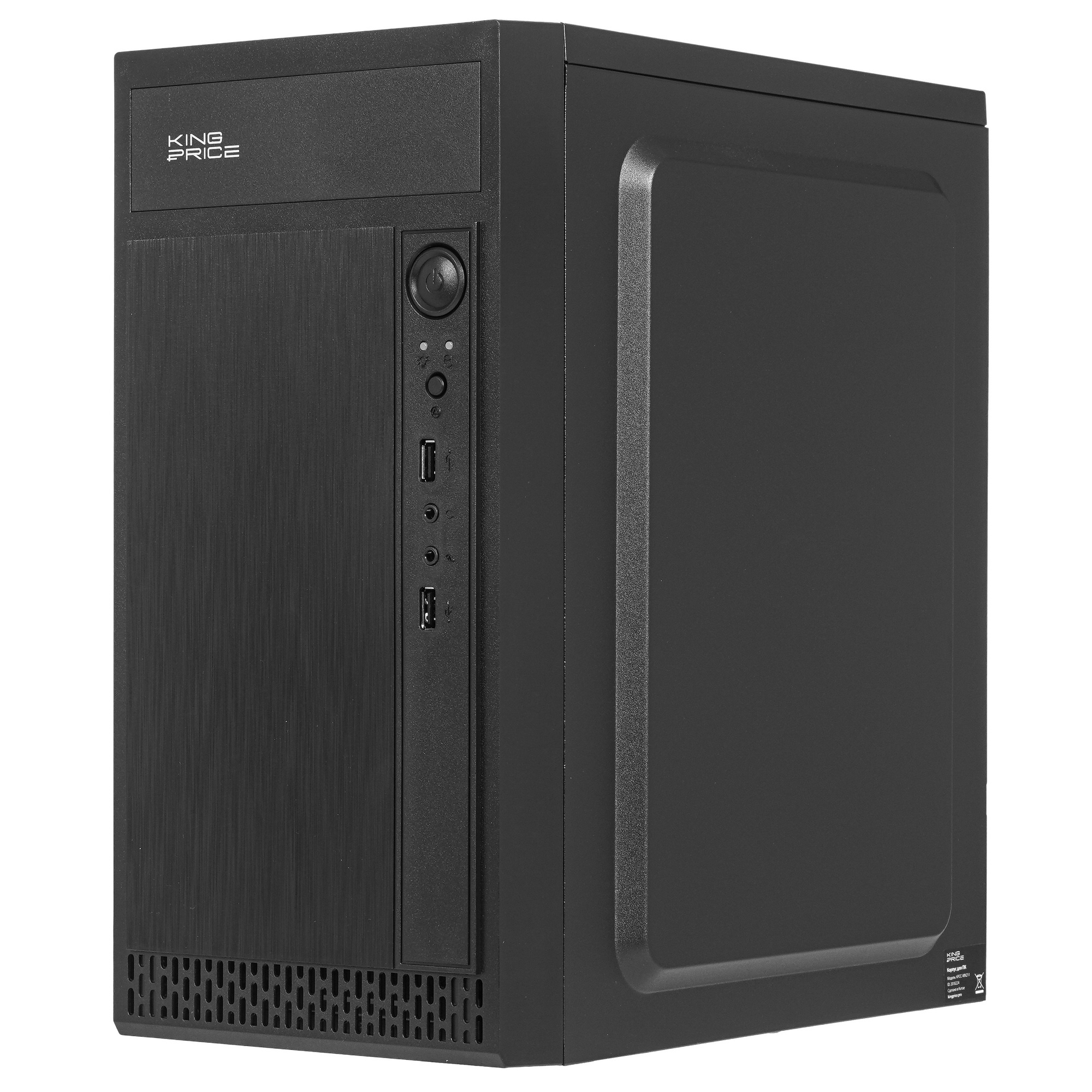 Компьютерный корпус KingPrice KPCC-MN211 черный без БП mATX 1x80mm 2x120mm 2xUSB2.0 audio