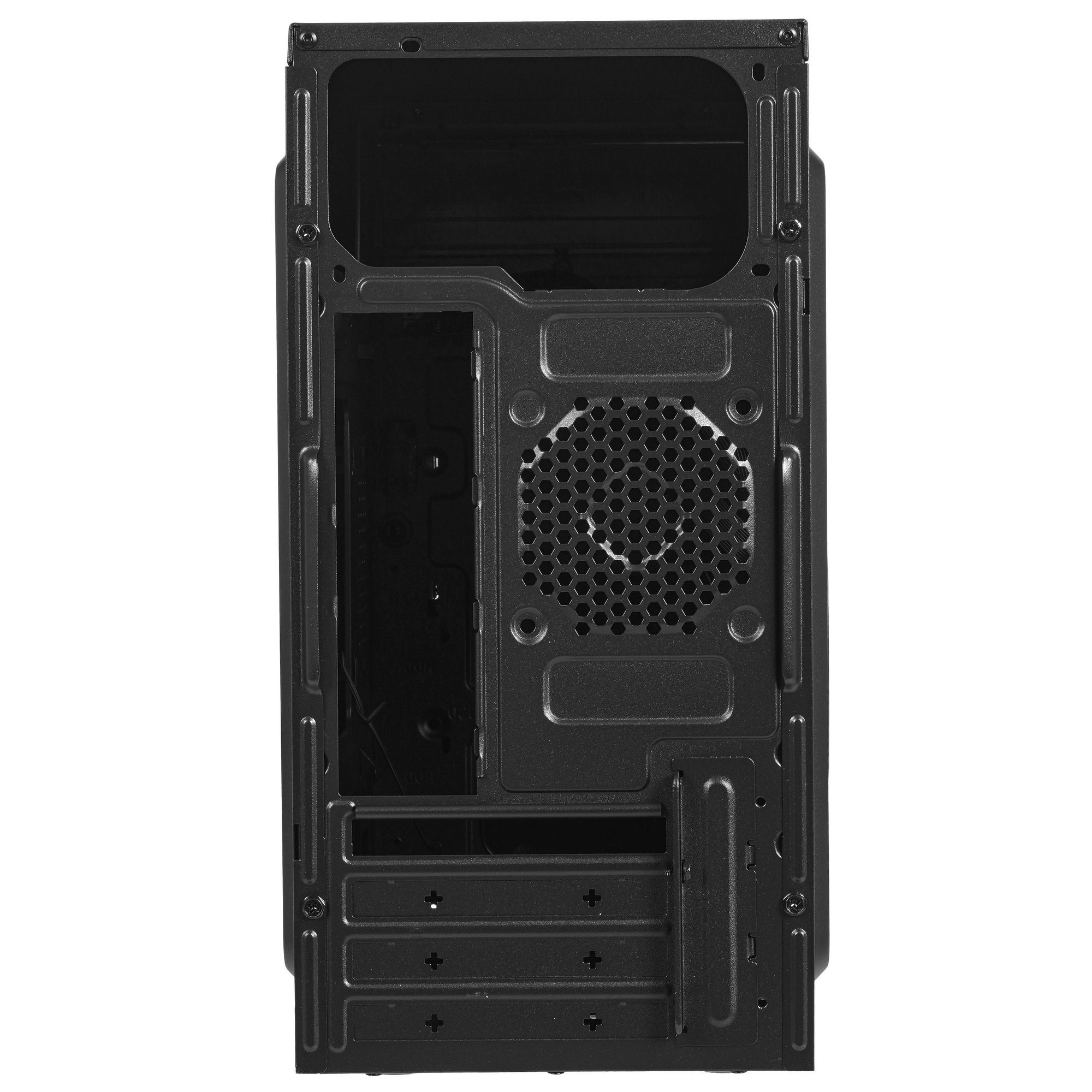 Компьютерный корпус KingPrice KPCC-MN211 черный без БП mATX 1x80mm 2x120mm 2xUSB2.0 audio