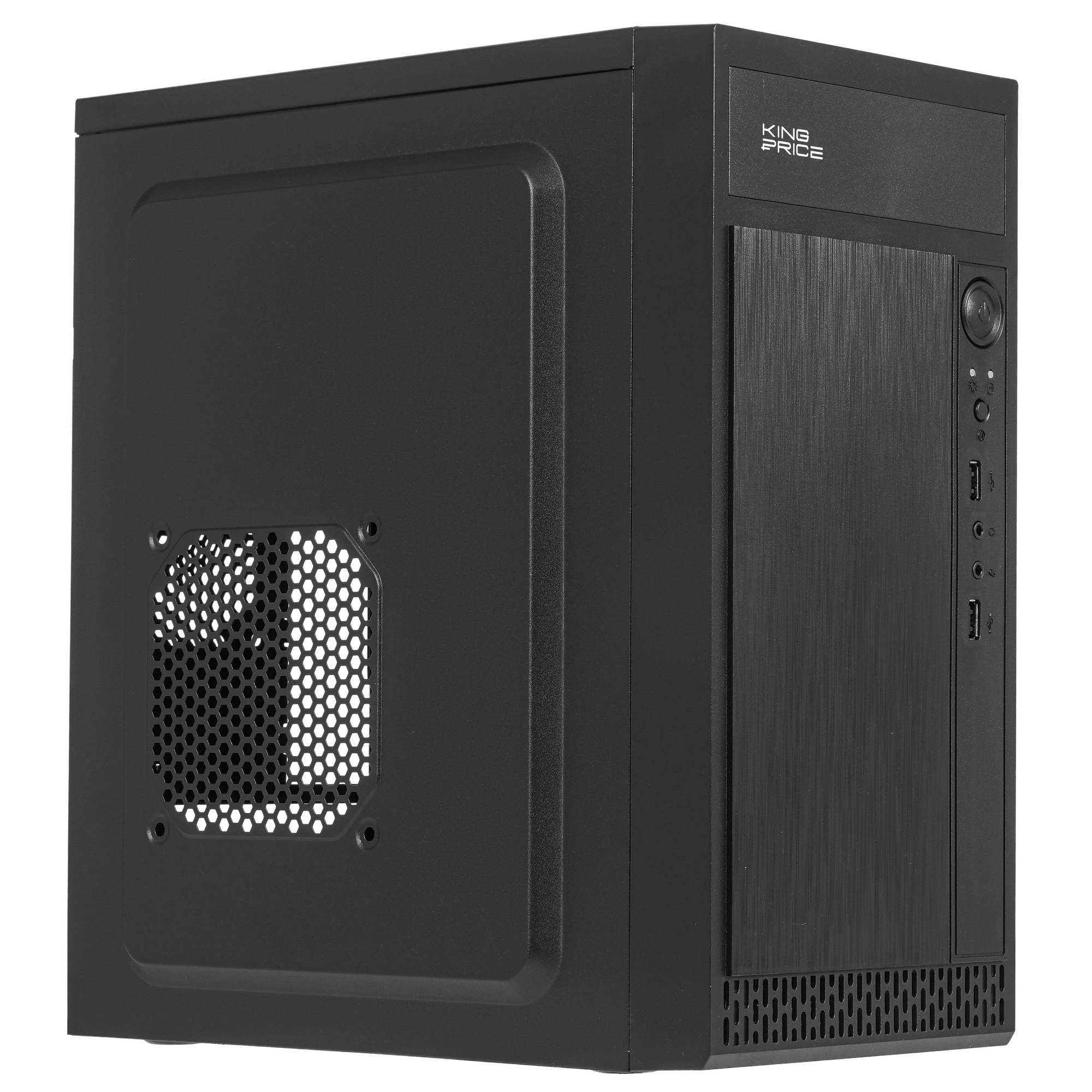 Компьютерный корпус KingPrice KPCC-MN211 черный без БП mATX 1x80mm 2x120mm 2xUSB2.0 audio
