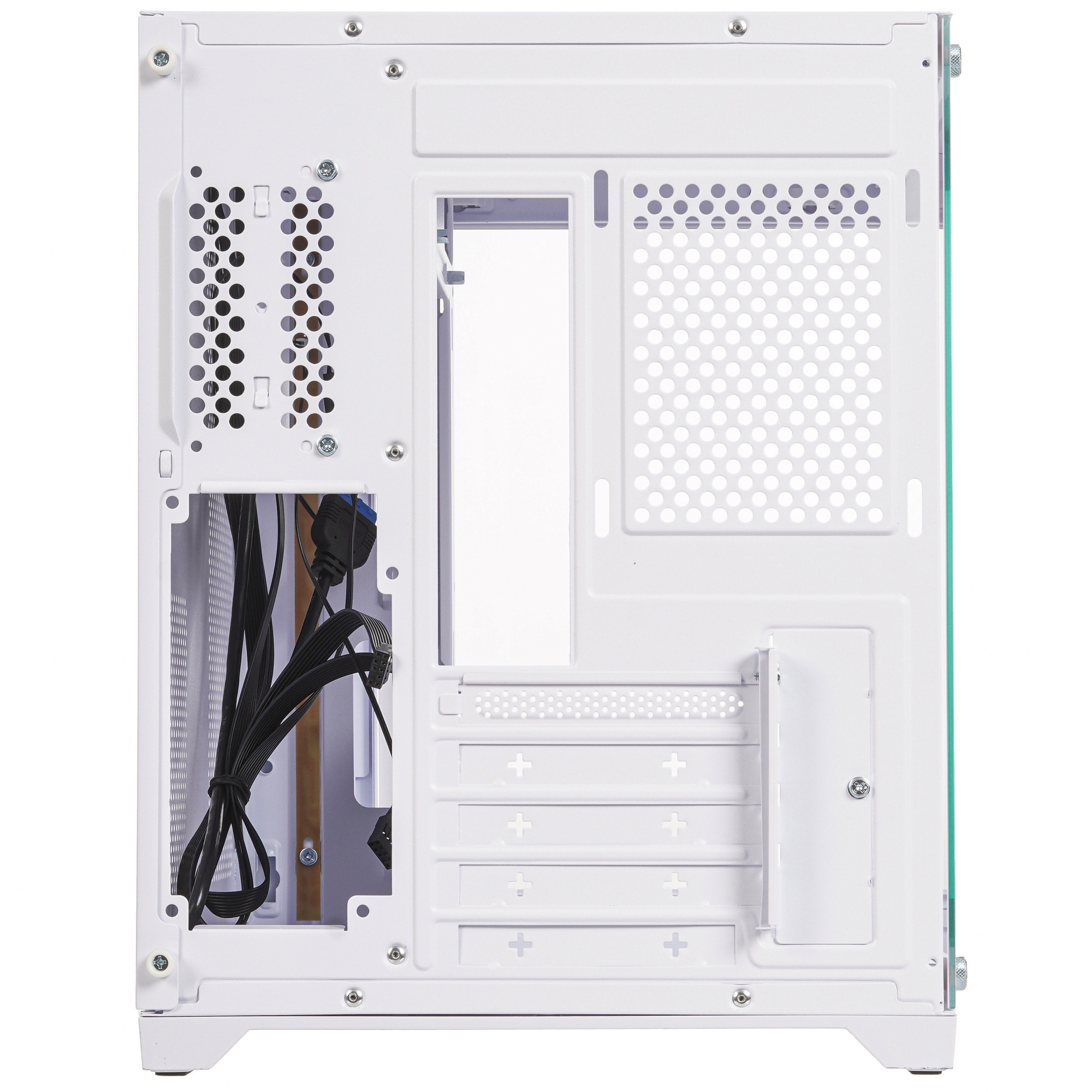Компьютерный корпус Ginzzu V420 RGB подсветка, закаленное стекло 1*USB 3.0,1*USB 2.0, AU Белый mATX