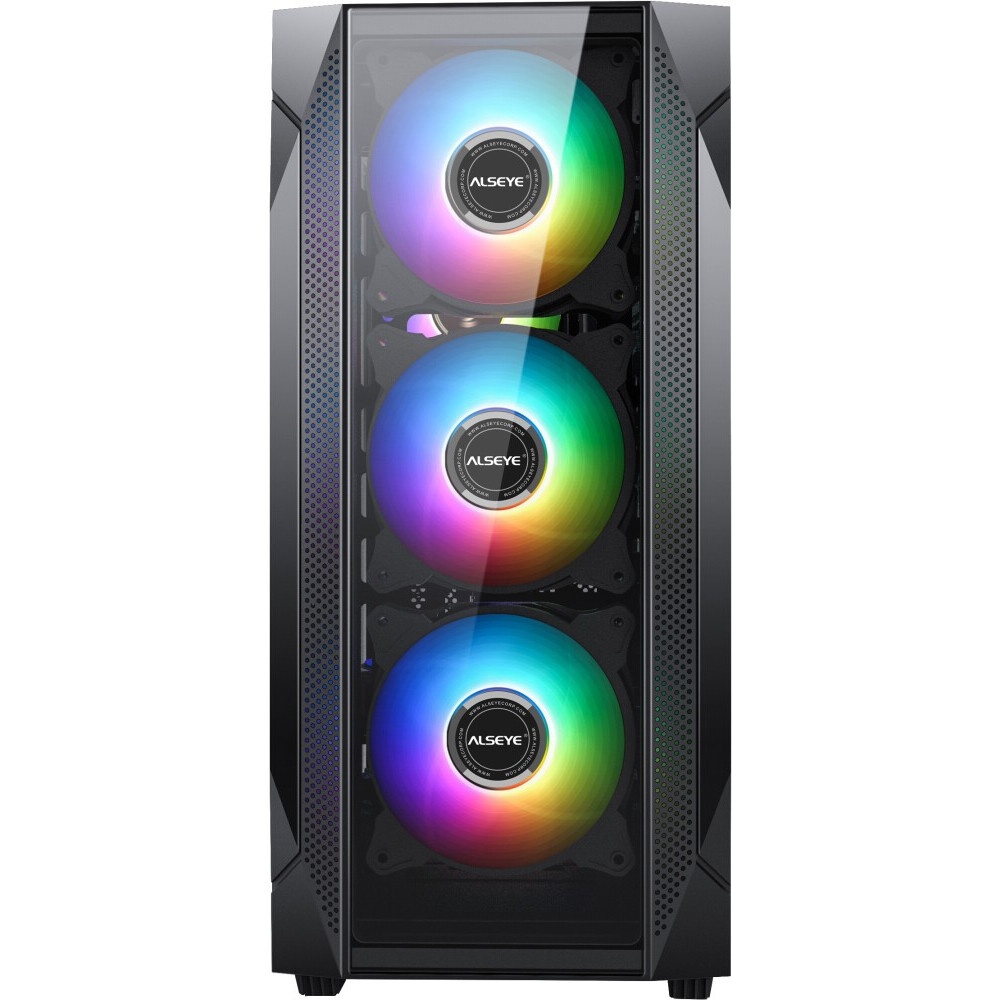Корпус ALSEYE Auro 3.0-B Mini-ITX/Micro ATX/ATX, USB2.0*2+HD Audio+USB3.0*1, ";H.D.D.(3.5";)*2pcs+S.