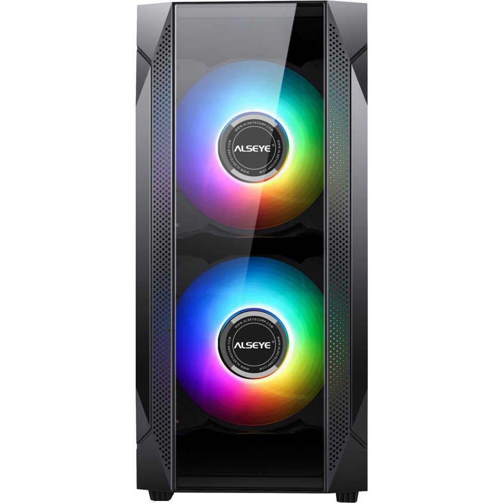 Корпус ALSEYE Auro 3.0-B Mini-ITX/Micro ATX/ATX, USB2.0*2+HD Audio+USB3.0*1, ";H.D.D.(3.5";)*2pcs+S.