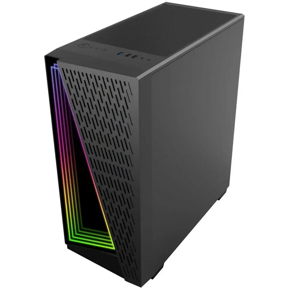 Корпус ALSEYE Auro 3.0-B Mini-ITX/Micro ATX/ATX, USB2.0*2+HD Audio+USB3.0*1, ";H.D.D.(3.5";)*2pcs+S.